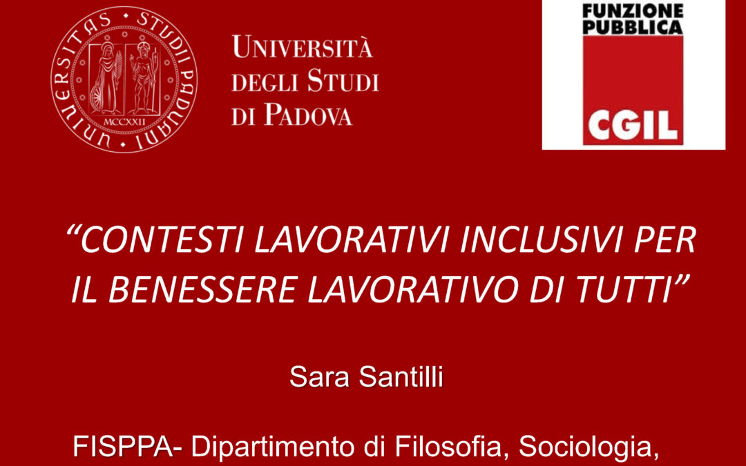 Contesti lavorativi inclusivi per il benessere lavorativo di tutti – i materiali del webinar